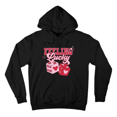 Feeling Lucky Hearts Dice Graphic Tall Hoodie