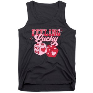 Feeling Lucky Hearts Dice Graphic Tank Top