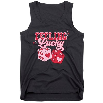 Feeling Lucky Hearts Dice Graphic Tank Top