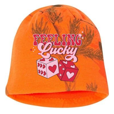 Feeling Lucky Hearts Dice Graphic Kati - Camo Knit Beanie