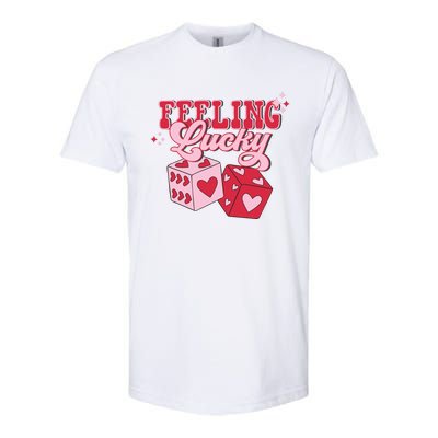 Feeling Lucky Hearts Dice Graphic Softstyle® CVC T-Shirt