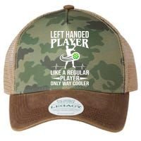Funny Left Handed Player Like A Regular Player Only Cooler Pickle Paddle Ball Legacy Tie Dye Trucker Hat