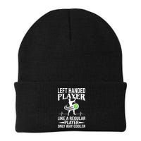 Funny Left Handed Player Like A Regular Player Only Cooler Pickle Paddle Ball Knit Cap Winter Beanie