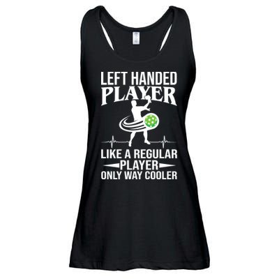 Funny Left Handed Player Like A Regular Player Only Cooler Pickle Paddle Ball Ladies Essential Flowy Tank