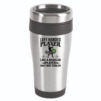 Funny Left Handed Player Like A Regular Player Only Cooler Pickle Paddle Ball 16oz Travel Tumbler