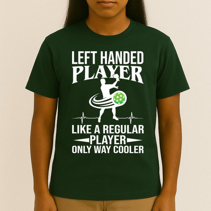 Funny Left Handed Player Like A Regular Player Only Cooler Pickle Paddle Ball T-Shirt