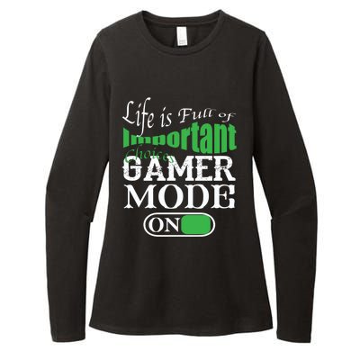 Funny Life Is Full Of Important Choices Gamer Mode On Gift Cool Gift Womens CVC Long Sleeve Shirt