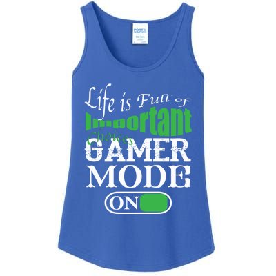 Funny Life Is Full Of Important Choices Gamer Mode On Gift Cool Gift Ladies Essential Tank