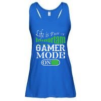 Funny Life Is Full Of Important Choices Gamer Mode On Gift Cool Gift Ladies Essential Flowy Tank