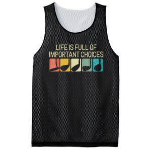 Funny Life Is Full Of Important Choices Mesh Reversible Basketball Jersey Tank