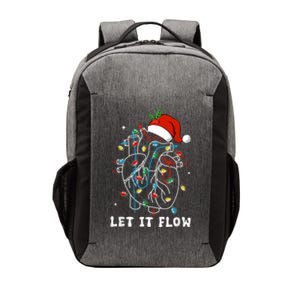 Funny Let It Flow Anatomy Heart Cardiac Nurse Santa Hat Xmas Vector Backpack