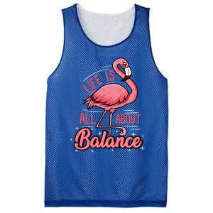 Flamingo Life Is All About Balance Cute Flamingo Funny Gift Mesh Reversible Basketball Jersey Tank