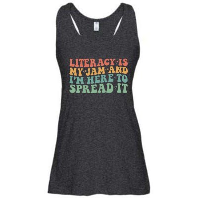 Funny Literacy Is My Jam And IM Here To Spread It Ladies Essential Flowy Tank