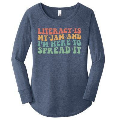 Funny Literacy Is My Jam And IM Here To Spread It Women's Perfect Tri Tunic Long Sleeve Shirt