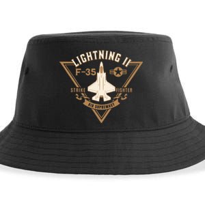 F35 Lightning Ii Jet Fighter Military Aircraft Design Sustainable Bucket Hat