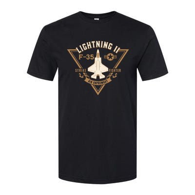 F35 Lightning Ii Jet Fighter Military Aircraft Design Softstyle® CVC T-Shirt