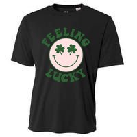 Feeling Lucky Irish Clover Happy Face Cooling Performance Crew T-Shirt