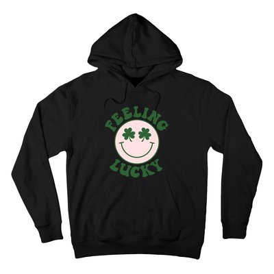 Feeling Lucky Irish Clover Happy Face Hoodie