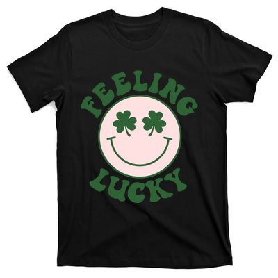 Feeling Lucky Irish Clover Happy Face T-Shirt