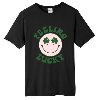 Feeling Lucky Irish Clover Happy Face Tall Fusion ChromaSoft Performance T-Shirt