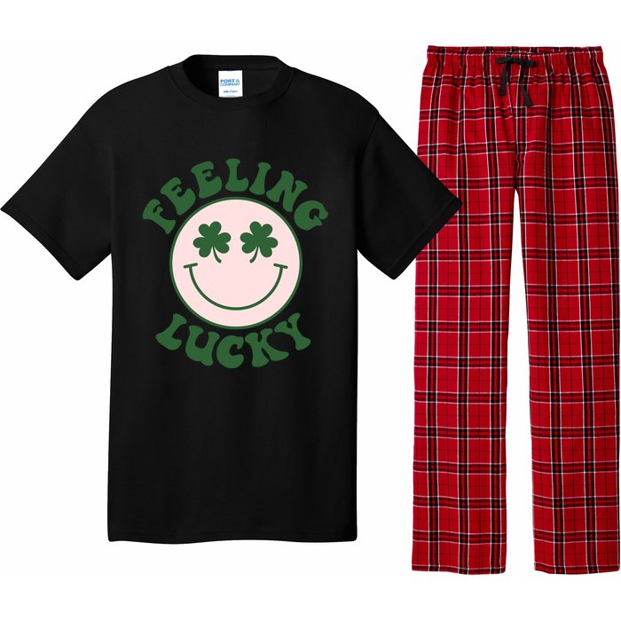 Feeling Lucky Irish Clover Happy Face Pajama Set