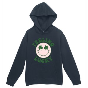 Feeling Lucky Irish Clover Happy Face Urban Pullover Hoodie