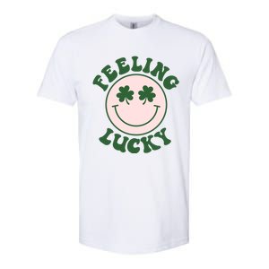 Feeling Lucky Irish Clover Happy Face Softstyle CVC T-Shirt