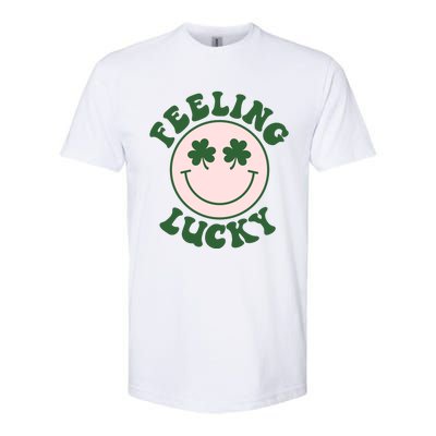 Feeling Lucky Irish Clover Happy Face Softstyle CVC T-Shirt