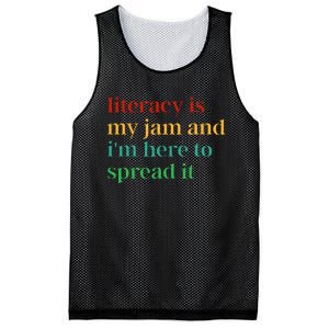 Funny Literacy Is My Jam And IM Here To Spread It Mesh Reversible Basketball Jersey Tank