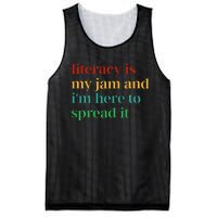 Funny Literacy Is My Jam And IM Here To Spread It Mesh Reversible Basketball Jersey Tank