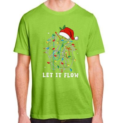 Funny Let It Flow Anatomy Heart Cardiac Nurse Santa Hat Xmas Adult ChromaSoft Performance T-Shirt