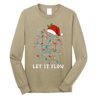 Funny Let It Flow Anatomy Heart Cardiac Nurse Santa Hat Xmas Long Sleeve Shirt