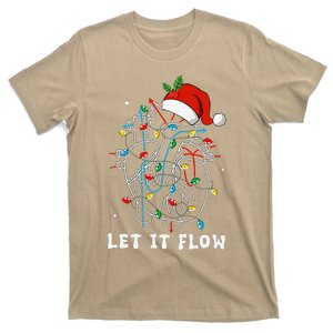 Funny Let It Flow Anatomy Heart Cardiac Nurse Santa Hat Xmas T-Shirt