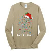 Funny Let It Flow Anatomy Heart Cardiac Nurse Santa Hat Xmas Tall Long Sleeve T-Shirt