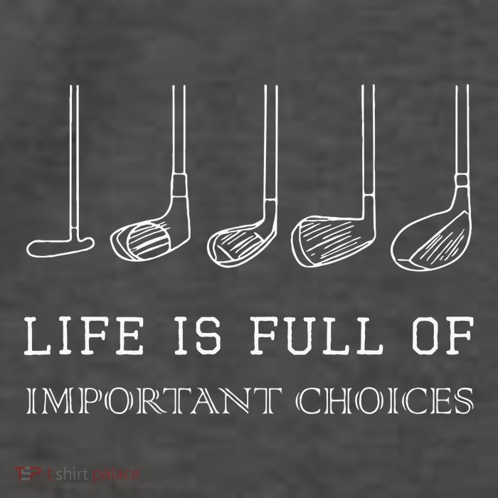 Funny Life Is Full Of Important Choices Golf Clubs Design Vector Backpack