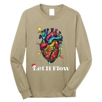 Funny Let It Flow Anatomy Heart Cardiac Nurse Santa Hat Xmas Long Sleeve Shirt