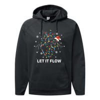 Funny Let It Flow Anatomy Heart Cardiac Nurse Santa Hat Xmas Performance Fleece Hoodie