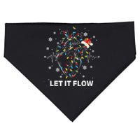 Funny Let It Flow Anatomy Heart Cardiac Nurse Santa Hat Xmas USA-Made Doggie Bandana