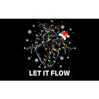 Funny Let It Flow Anatomy Heart Cardiac Nurse Santa Hat Xmas Bumper Sticker