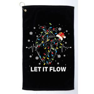 Funny Let It Flow Anatomy Heart Cardiac Nurse Santa Hat Xmas Platinum Collection Golf Towel