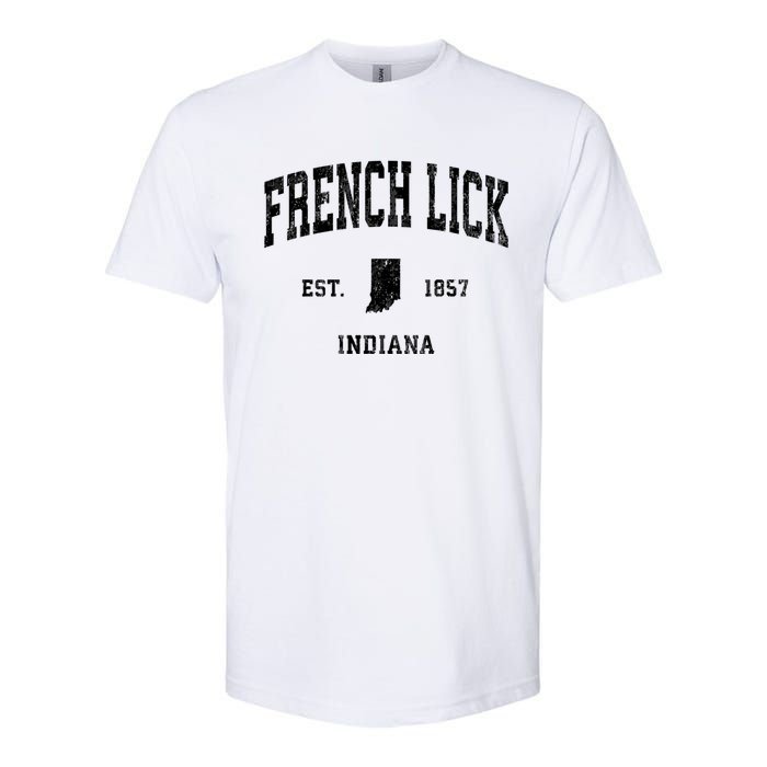 French Lick Indiana In Vintage Established Athletic Sports Design Softstyle CVC T-Shirt