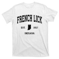 French Lick Indiana In Vintage Established Athletic Sports Design T-Shirt