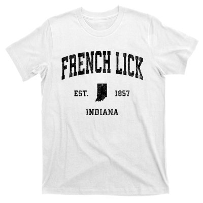 French Lick Indiana In Vintage Established Athletic Sports Design T-Shirt