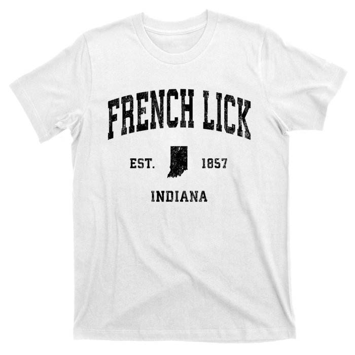 French Lick Indiana In Vintage Established Athletic Sports Design T-Shirt