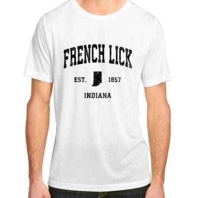 French Lick Indiana In Vintage Established Athletic Sports Design Adult ChromaSoft Performance T-Shirt