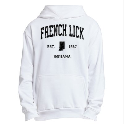 French Lick Indiana In Vintage Established Athletic Sports Design Urban Pullover Hoodie