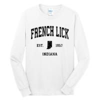 French Lick Indiana In Vintage Established Athletic Sports Design Tall Long Sleeve T-Shirt