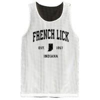 French Lick Indiana In Vintage Established Athletic Sports Design Mesh Reversible Basketball Jersey Tank