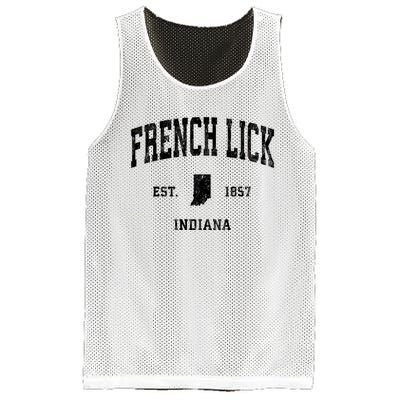 French Lick Indiana In Vintage Established Athletic Sports Design Mesh Reversible Basketball Jersey Tank