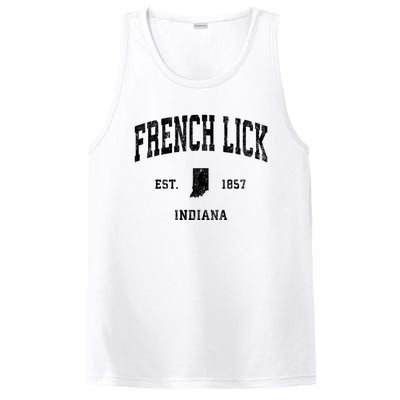 French Lick Indiana In Vintage Established Athletic Sports Design PosiCharge Competitor Tank